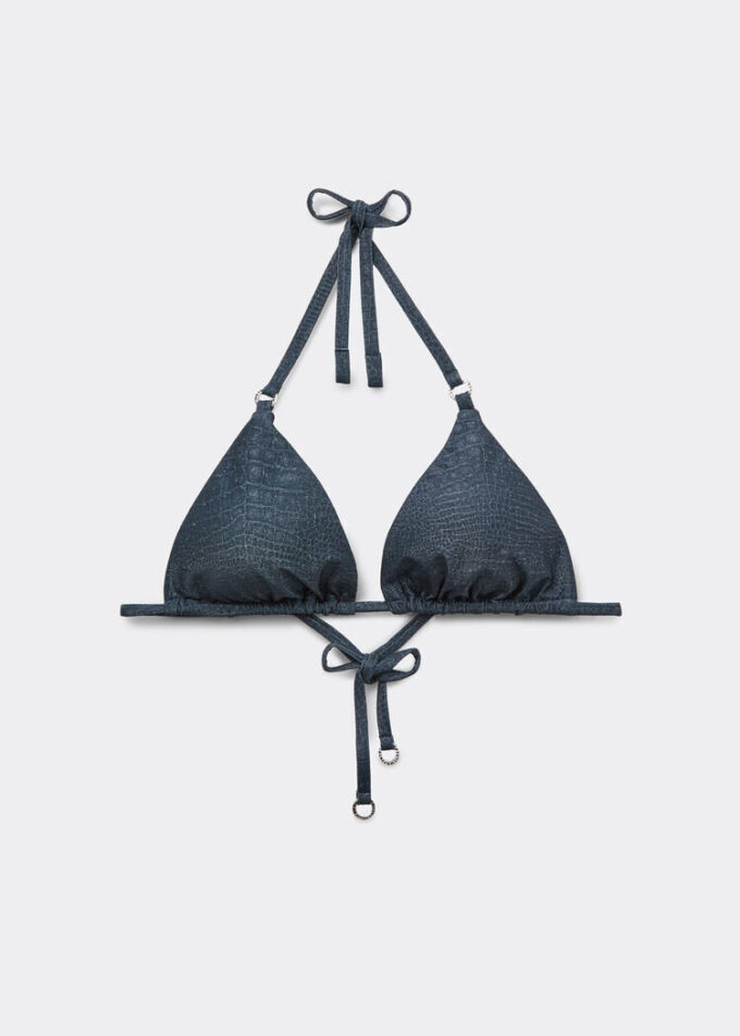 Triangle Swimsuit Top Glowing Python Triangle Swimsuit Top Glowing Python