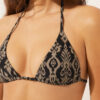 Triangle Swimsuit Top Golden Ethnic Triangle Swimsuit Top Golden Ethnic
