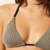 Triangle Swimsuit Top Golden Stripes