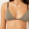 Triangle Swimsuit Top Golden Stripes