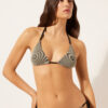 Triangle Swimsuit Top Golden Stripes