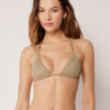 Triangle Swimsuit Top Metallic Glow