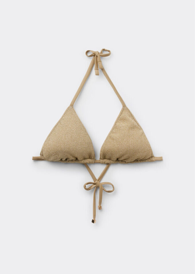 Triangle Swimsuit Top Metallic Glow