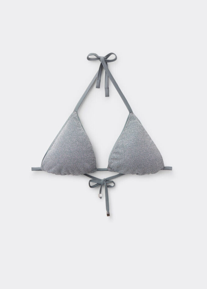 Triangle Swimsuit Top Metallic Glow