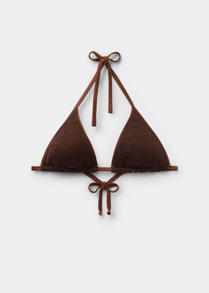 Triangle Swimsuit Top Metallic Glow