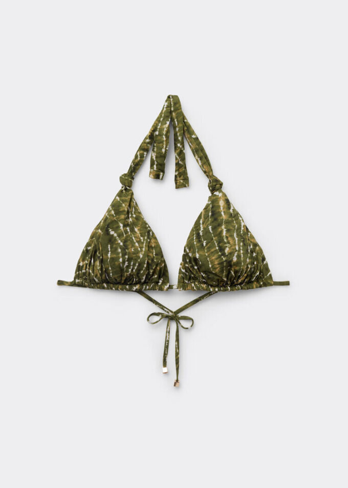 Triangle Swimsuit Top Natural Tie-Dye Triangle Swimsuit Top Natural Tie-Dye