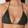 Triangle Swimsuit Top Sequin Net Triangle Swimsuit Top Sequin Net