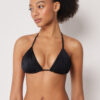 Triangle Swimsuit Top Shiny Satin