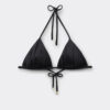 Triangle Swimsuit Top Shiny Satin