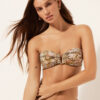 Tropical Foliage Bandeau Swimsuit Top Tropical Foliage Bandeau Swimsuit Top