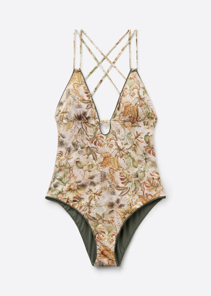 Tropical Foliage One Piece Swimsuit Tropical Foliage One Piece Swimsuit
