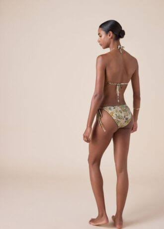 Tropical Foliage String Swimsuit Bottoms