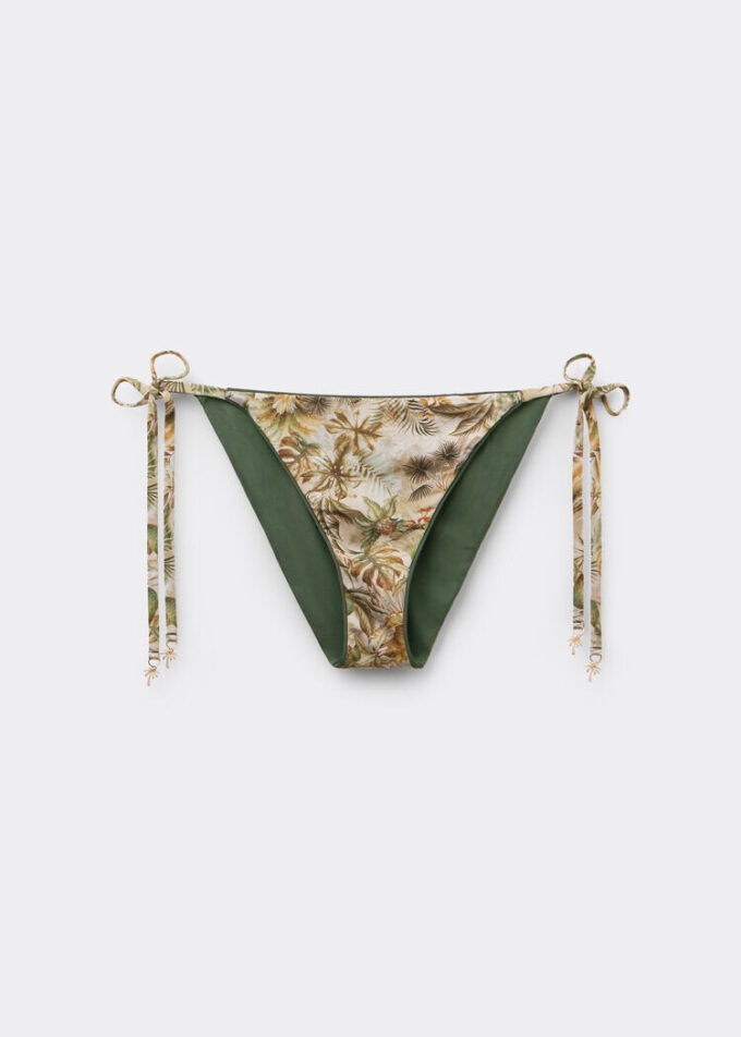 Tropical Foliage String Swimsuit Bottoms Tropical Foliage String Swimsuit Bottoms