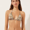 Tropical Foliage Triangle Swimsuit Top