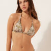 Tropical Foliage Triangle Swimsuit Top