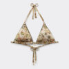 Tropical Foliage Triangle Swimsuit Top